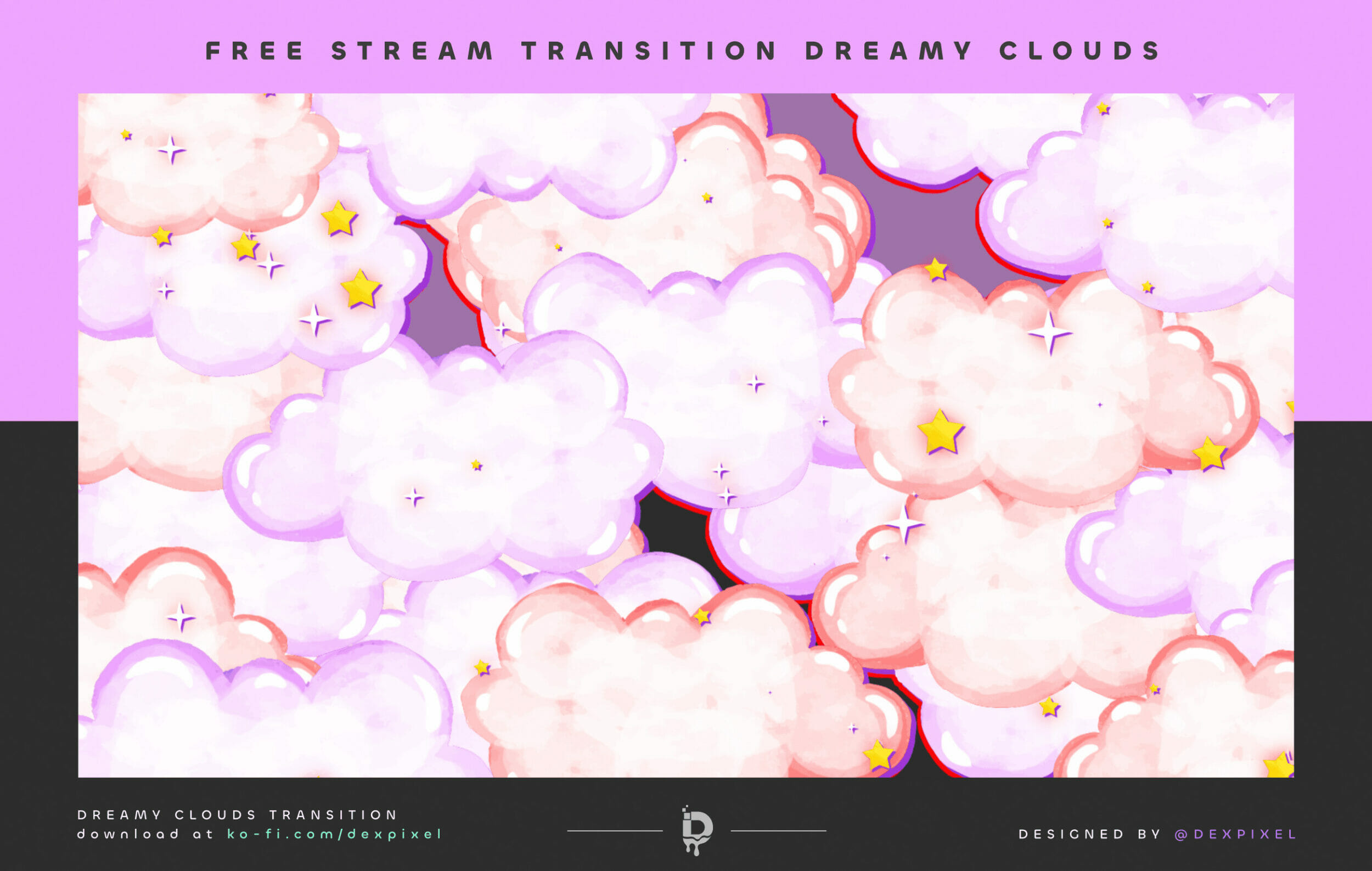 Purple and Red Dream Cloud Transition
