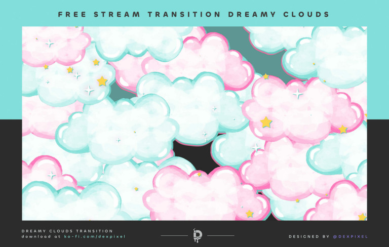Blue and Pink Dream Cloud Transition