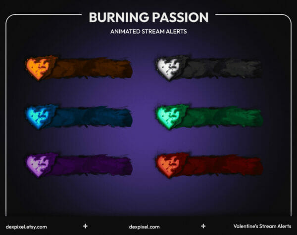 Burning Passion Animated Stream Alerts 5