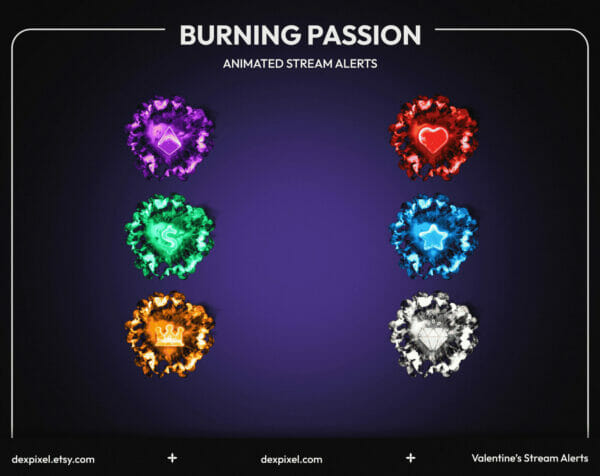 Burning Passion Animated Stream Alerts 2