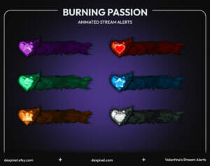 Burning Passion Animated Stream Alerts 3