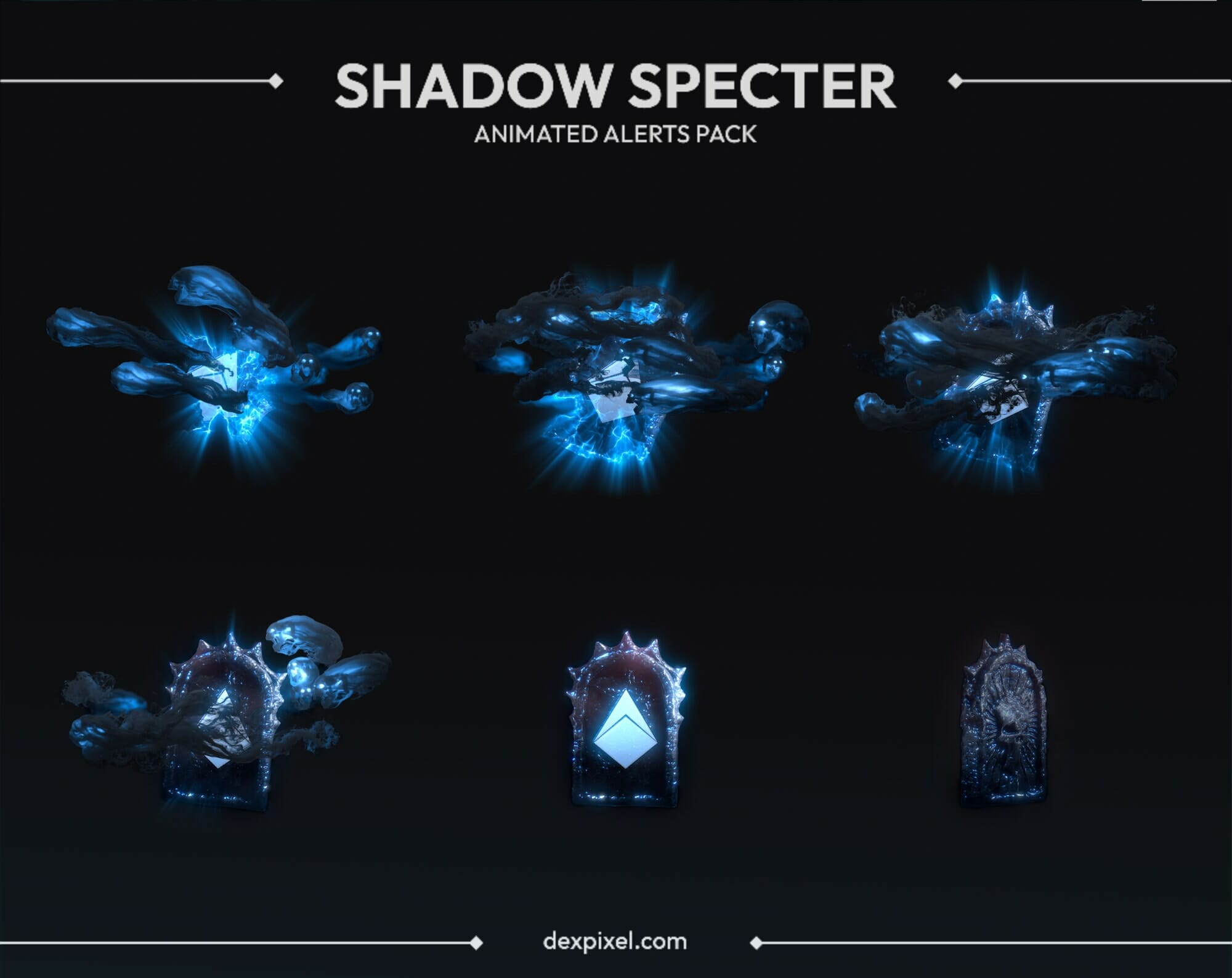 Animated Alerts DexPixel 1 Shadow Specter Multiple Colors