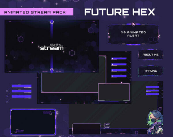 Future Hex Animated Stream Pack 14