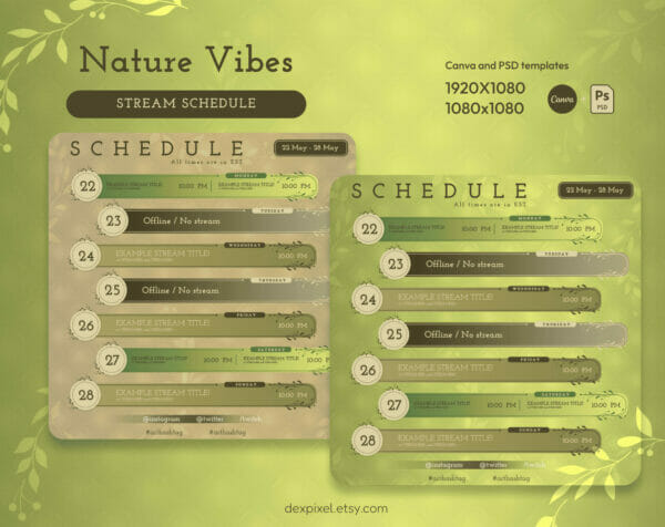 Nature Vibes Stream Schedule 5