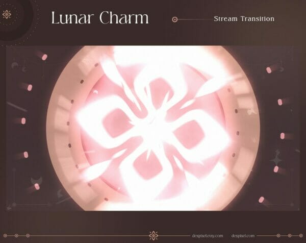 Brown Lunar Charm Vtuber OBS Stream Transition 3