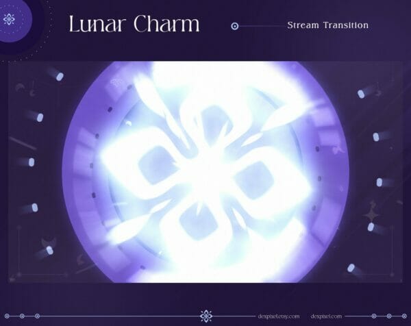 Dark Purple Lunar Charm Vtuber OBS Stream Transition 3