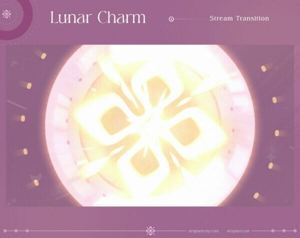 Pink Lunar Charm Vtuber OBS Stream Transition 3