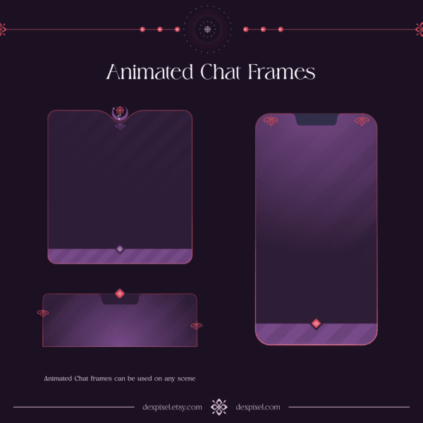 Green Lunar Charm Animated Chat Frames
