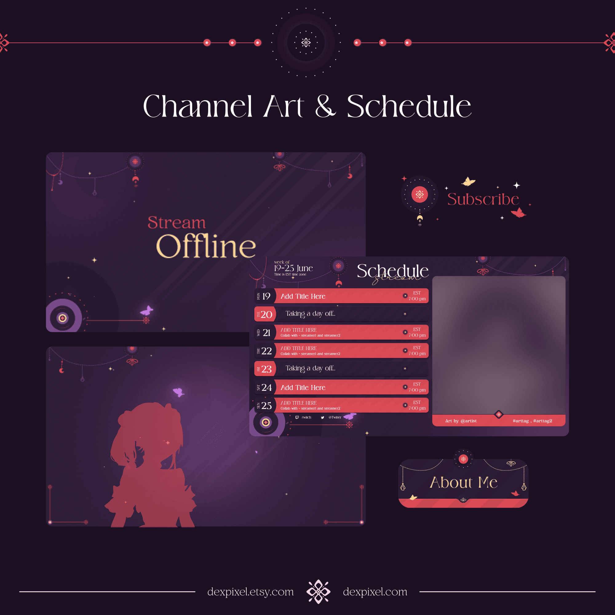 Green Lunar Charm Channel art and Schedule