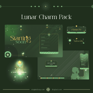 Green Lunar Charm Animated Stream Pack
