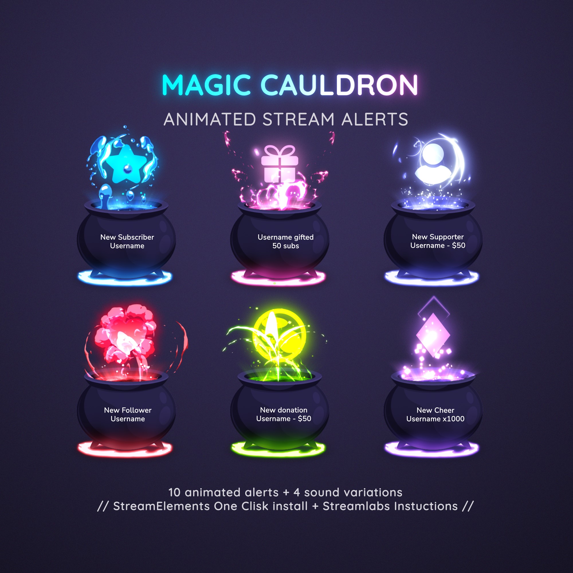 Magic Cauldron Stream Decoration