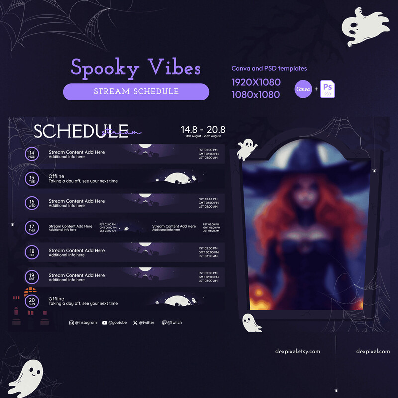 Spooky Stream Schedule 1