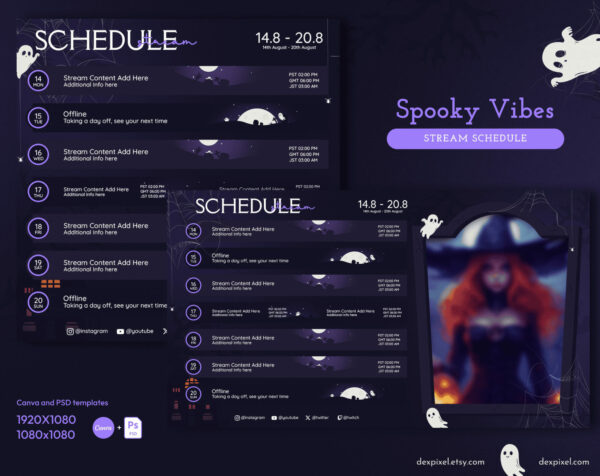 Spooky Stream Schedule