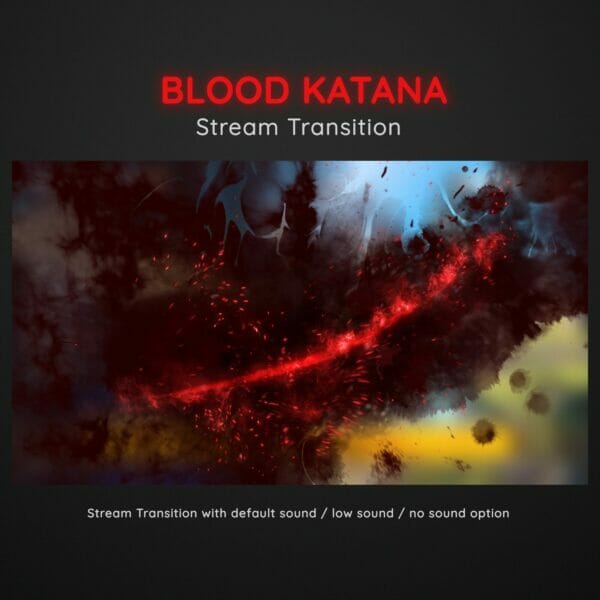 Blood Katana Scary Horror Blood Halloween Stream Transition 5