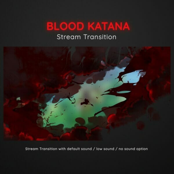 Blood Katana Scary Horror Blood Halloween Stream Transition 3