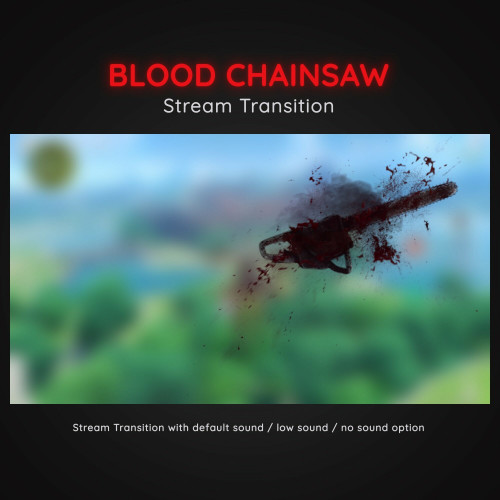 Blood Chainsaw Scary Horror Blood Halloween Stream Transition 4