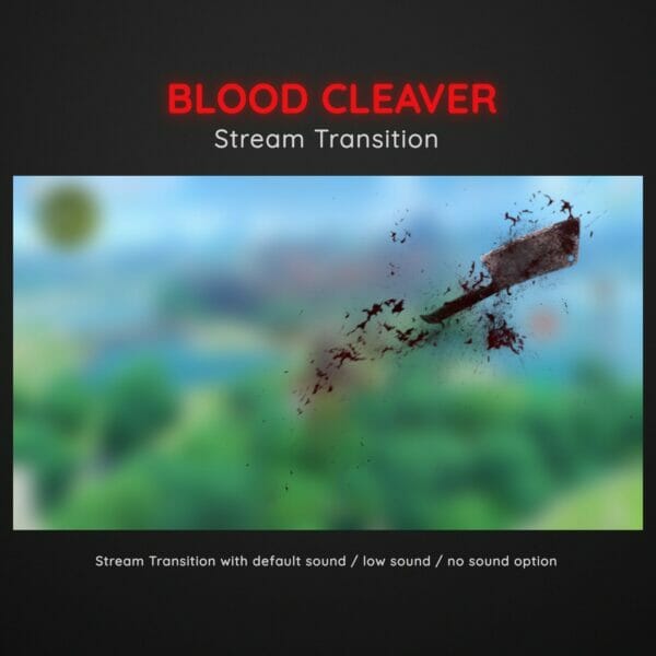 Blood Cleaver Scary Horror Blood Halloween Stream Transition 4