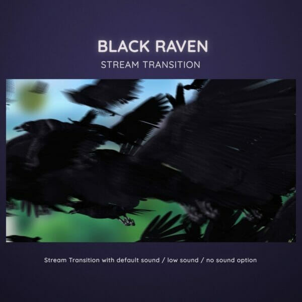 Black Raven Stream Transition OBS Streamlabs 3