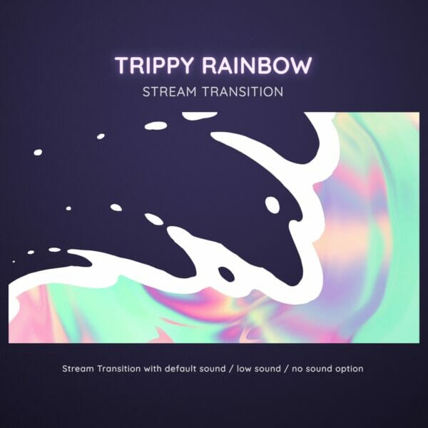 Rainbow Trippy Splash Liquid Stream Transition 5
