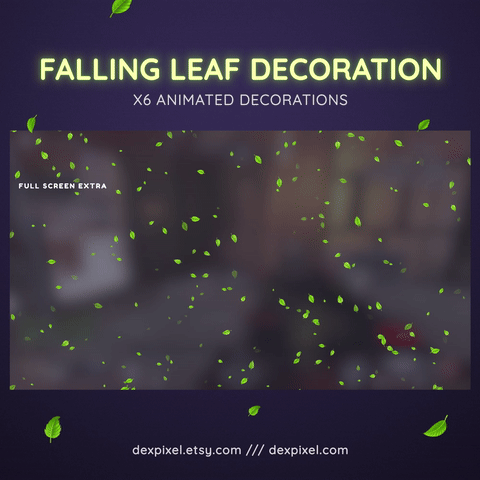 Falling Green Leaf Animated Stream Decorations Short