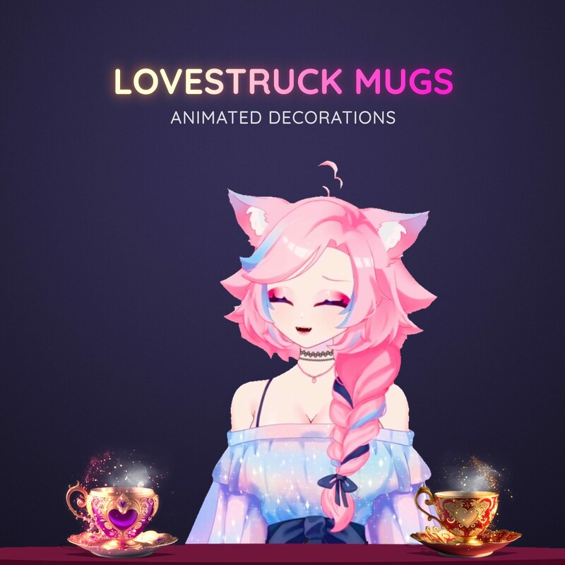 Lovestruck Animated Vtuber Mugs Cute Stream Decorations 4