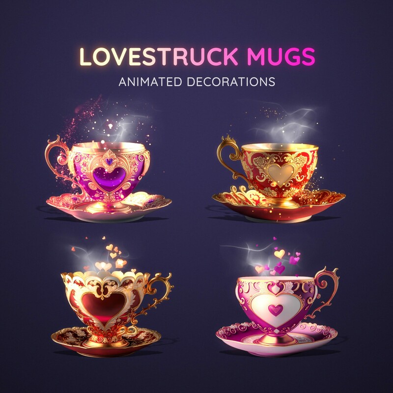 Lovestruck Animated Vtuber Mugs Cute Stream Decorations 1