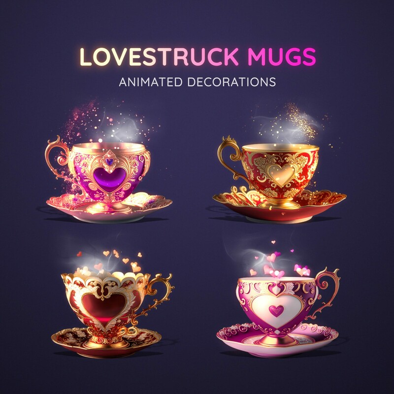 Lovestruck Animated Vtuber Mugs Cute Stream Decorations 2
