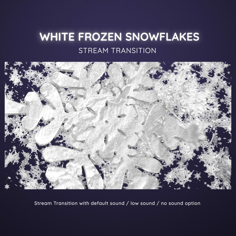 White Frozen Snowflakes Stream Transition Stinger 2