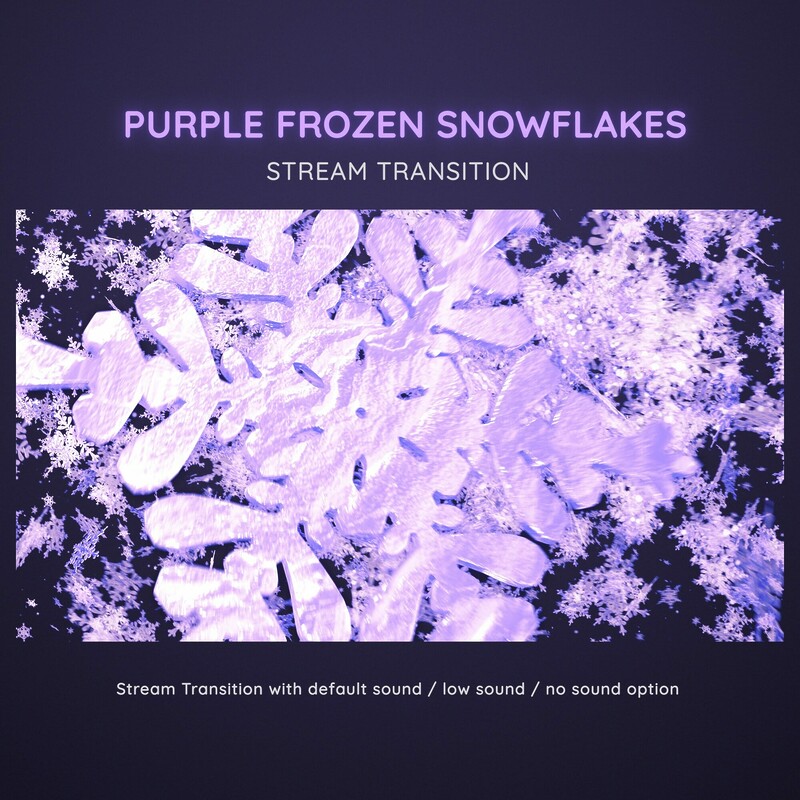 Purple Frozen Snowflakes Stream Transition Stinger 3