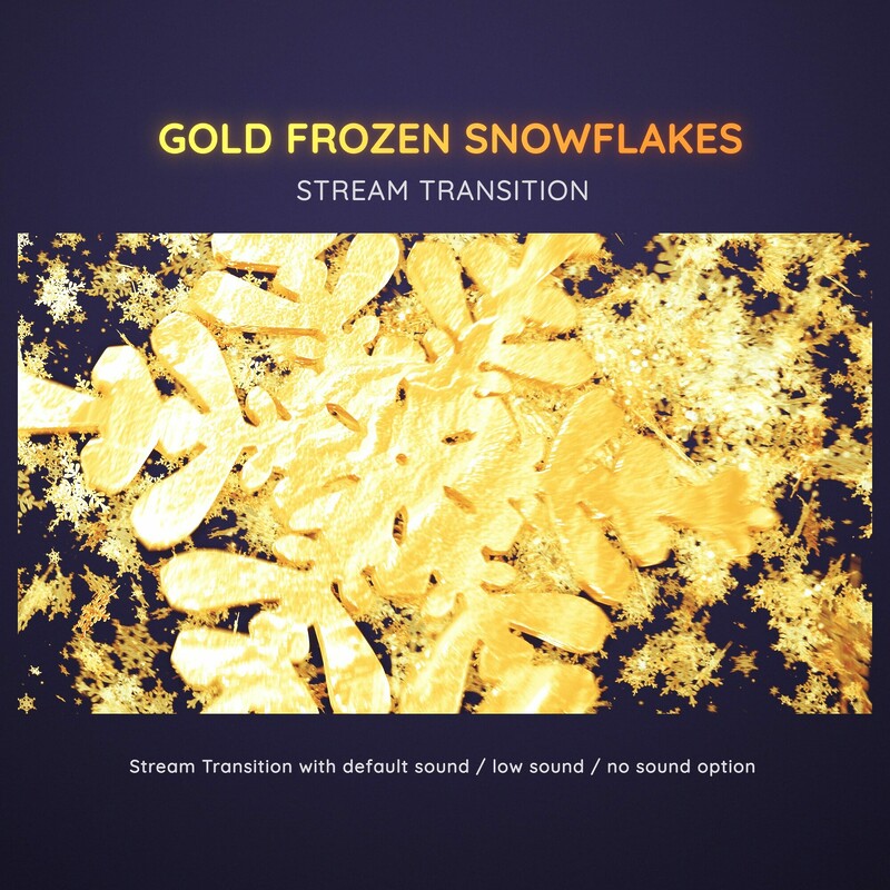 Gold Frozen Snowflakes Stream Transition Stinger 3