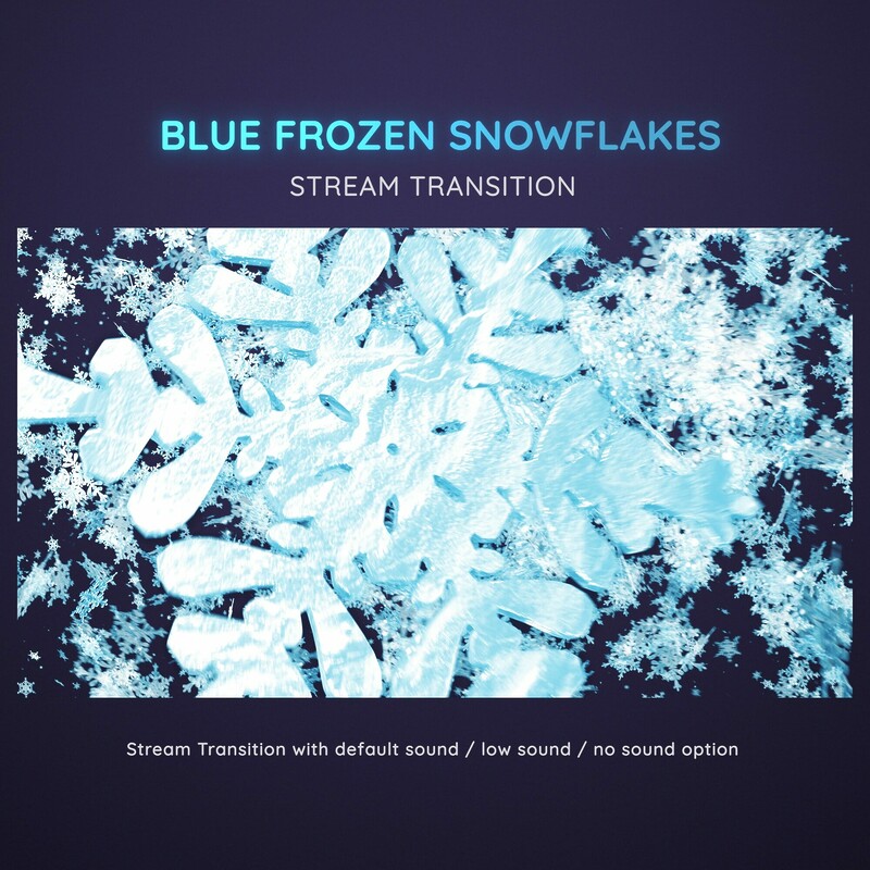 Blue Frozen Snowflakes Stream Transition Stinger 3
