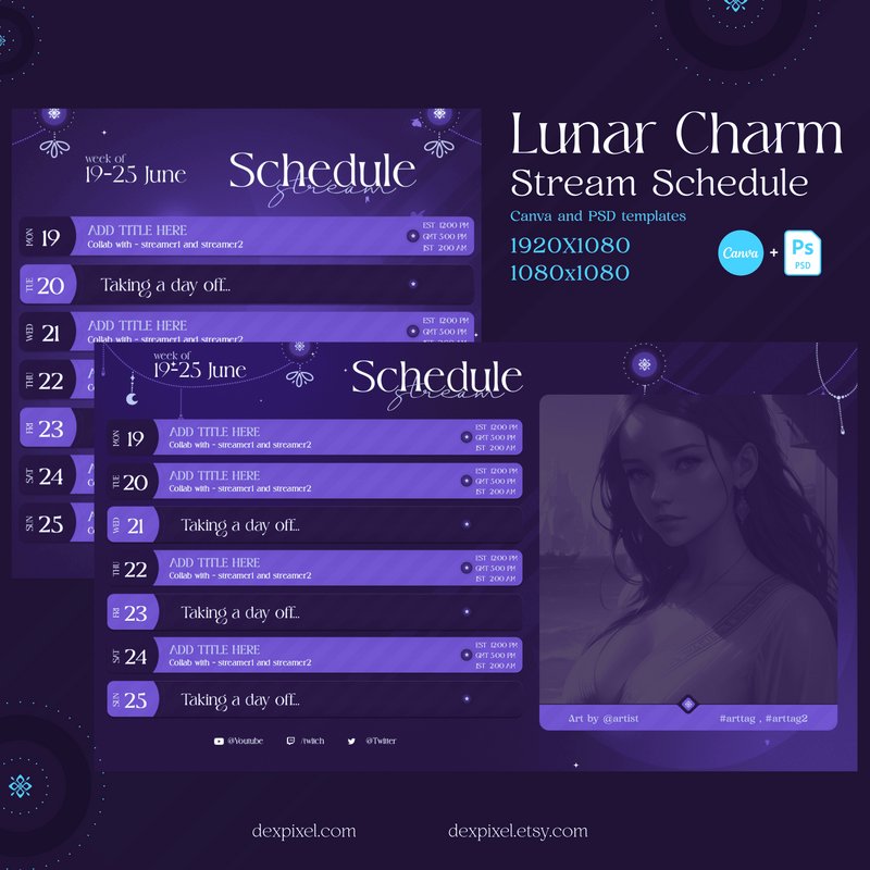 Lunar Charm Stream Schedule 1