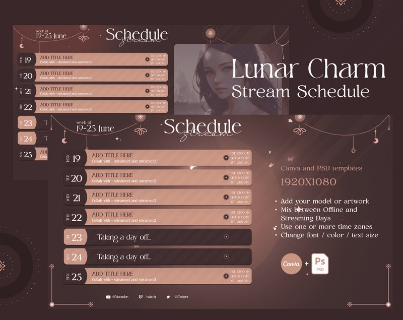 Lunar Charm Stream Schedule 3