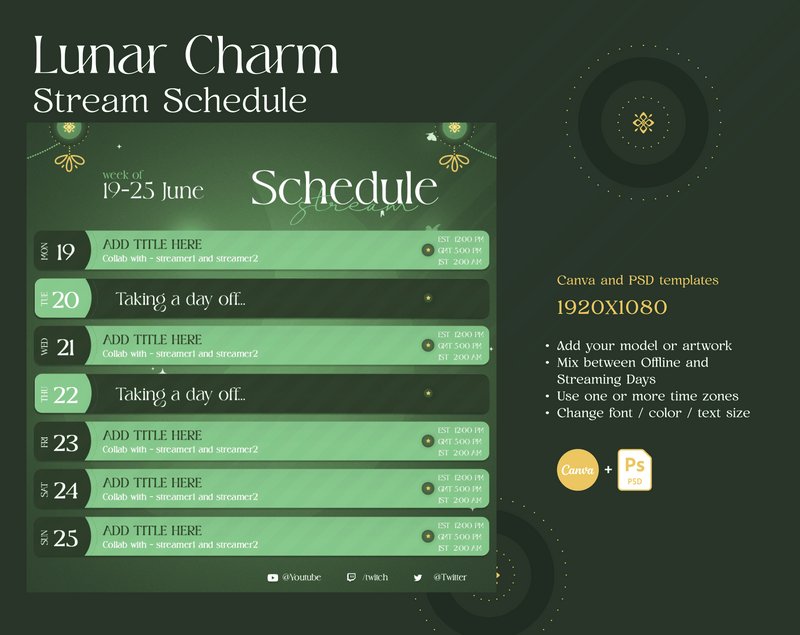 Lunar Charm Stream Schedule 7