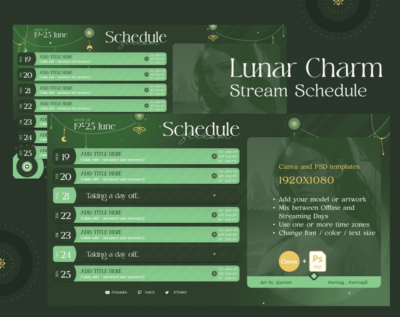Lunar Charm Stream Schedule 3