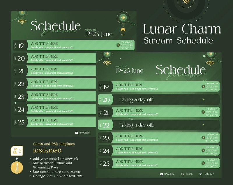 Lunar Charm Stream Schedule 4