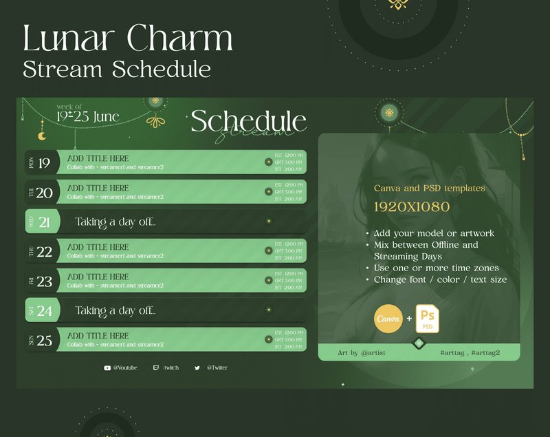 Lunar Charm Stream Schedule 5