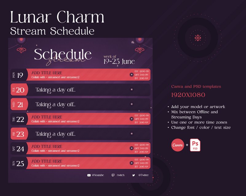 Lunar Charm Stream Schedule 7