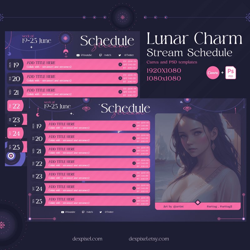 Lunar Charm Stream Schedule 1