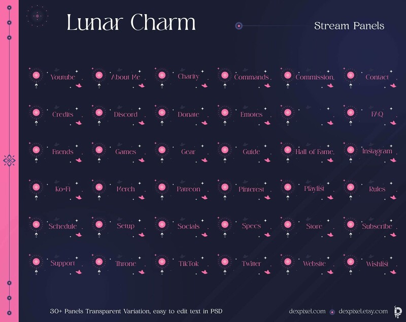 Lunar Charm Stream Panels Purple Pink 1