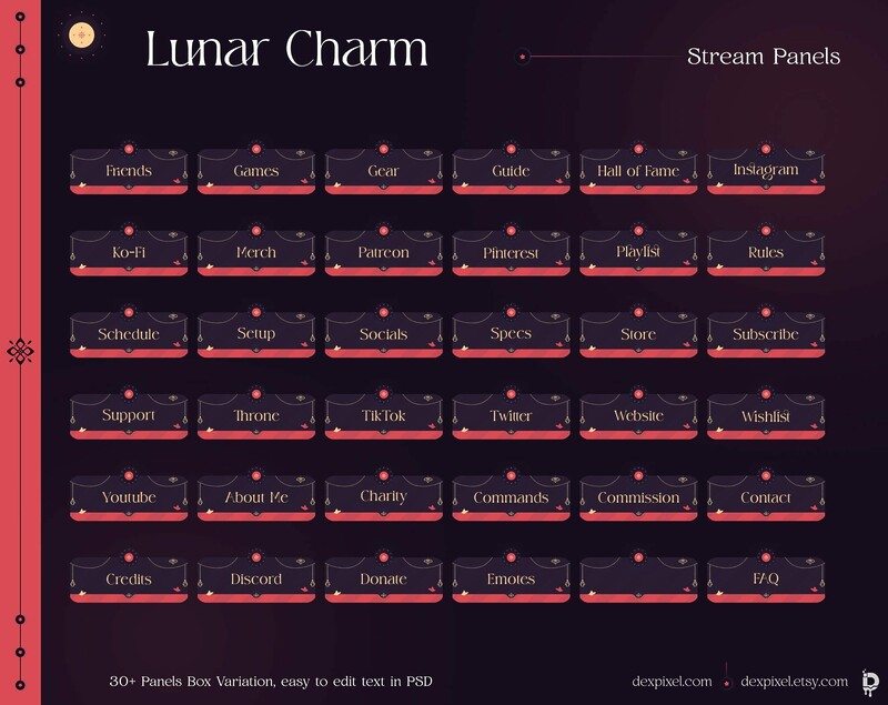 Lunar Charm Stream Panels 1