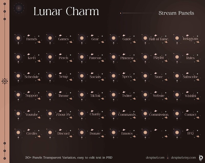Lunar Charm Stream Panels 2