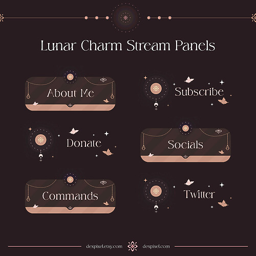 Brown Lunar Charm Stream Panels