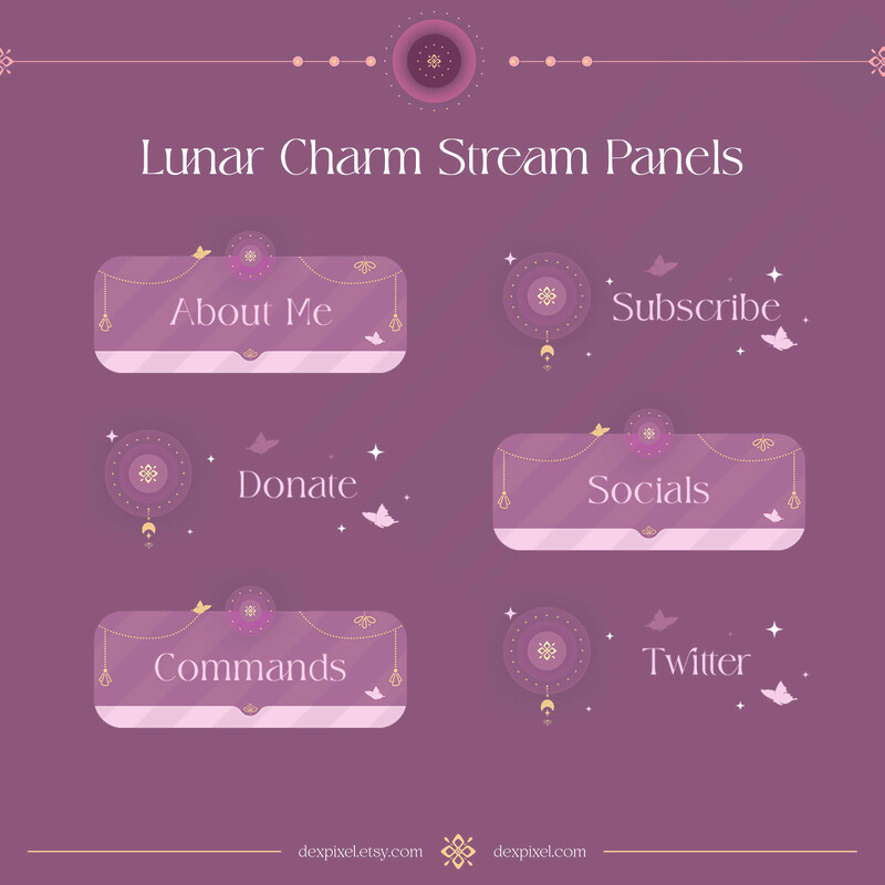 Pink Lunar Charm Stream Panels