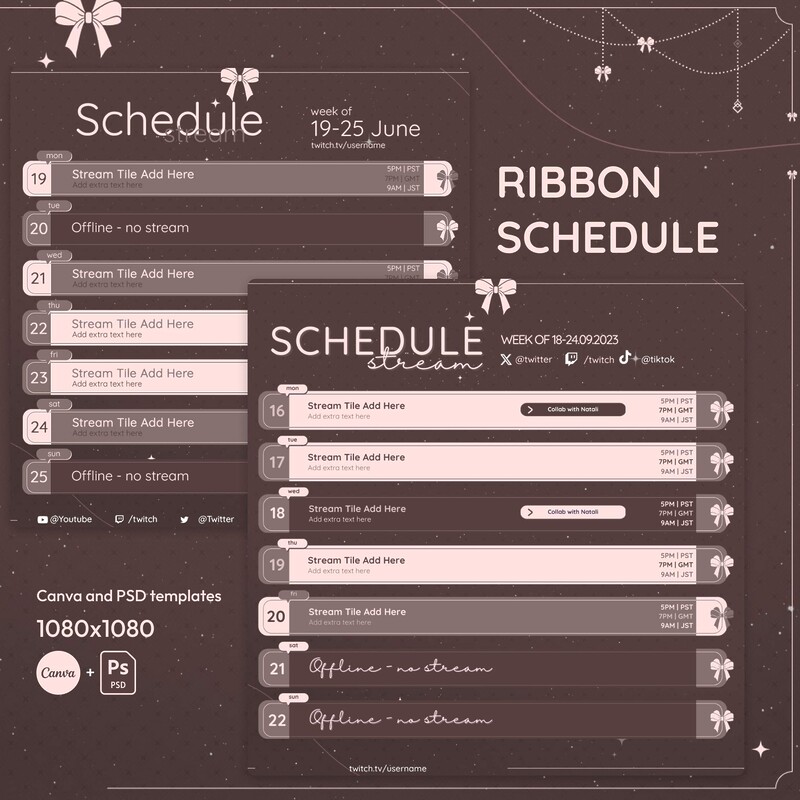 Brown Ribbon Stream Schedule
