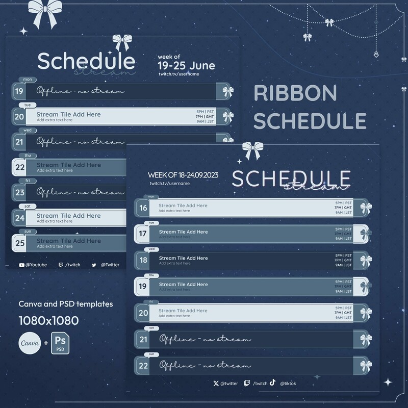 Dark Blue Ribbon Stream Schedule