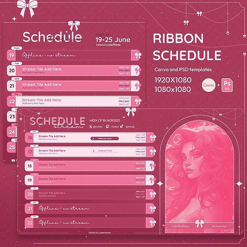 Pink Ribbon Stream Schedule 1