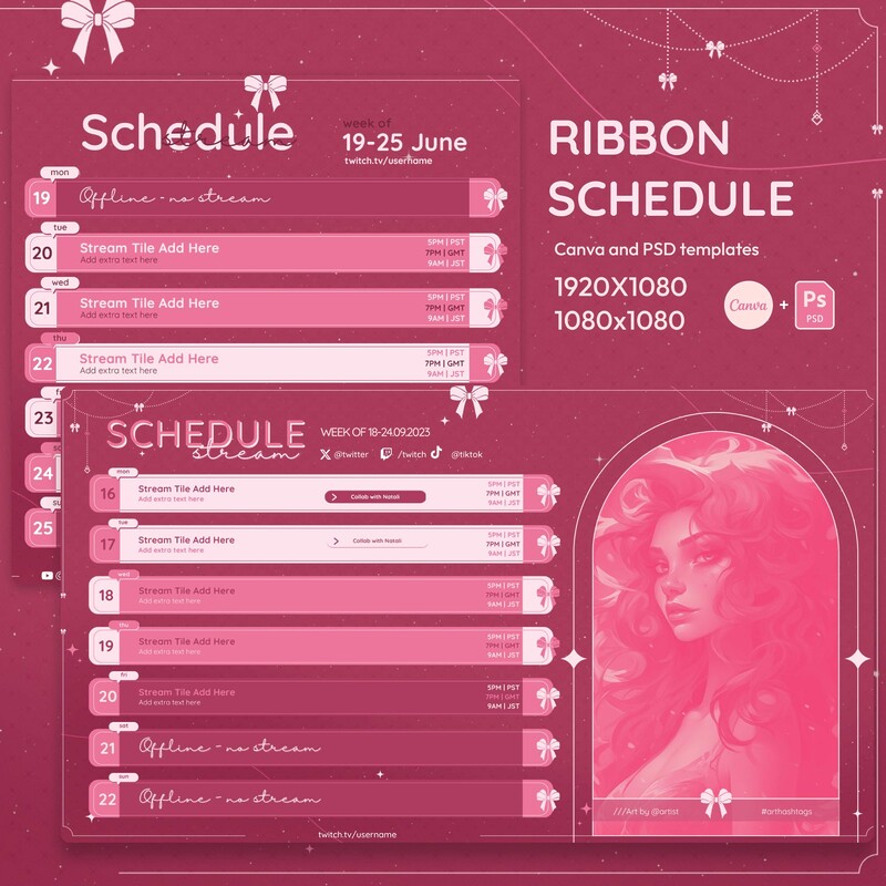 Pink Ribbon Stream Schedule 1