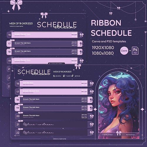 Purple Ribbon Stream Schedule 1