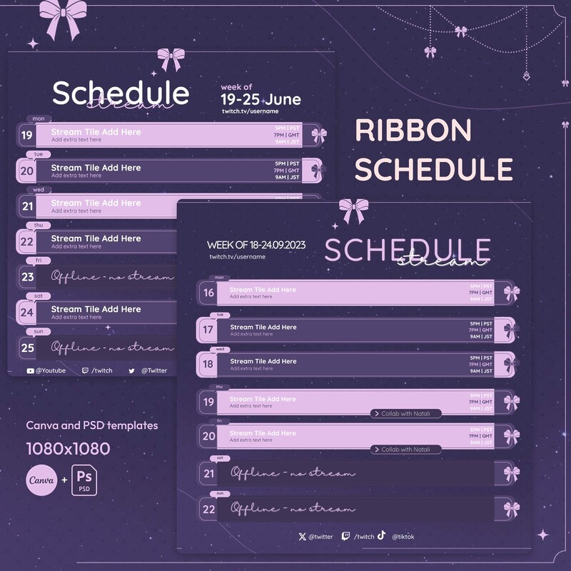 Purple Ribbon Stream Schedule 4